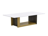 VIBE HAUS Modern Light Luxury Coffee Table Set of 2, Small Square Coffee End Table with Spacious N724P321447K