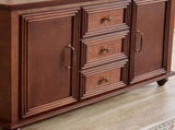 47.3" Mid Century Modern Sideboard Buffet Cabinet with Storage, Wood Storage Cabinet with 2 Doors W1801P454078