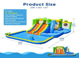 9 in 1 For Endless Fun Inflatable Bounce House with Blower Shower Soak Pool Sprinkler Fountain Water 80529343