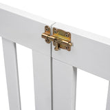 Full House-Shaped Headboard Floor Bed with Fence ,White W504119481