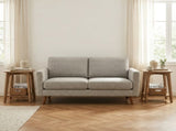 MODERN Square Side Table with Storage Shelf, Accent Table, End Table, Honey Brown 56535579