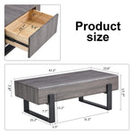 ZUN A coffee table made of MDF material. Equipped with drawers made of solid wood material. Can store W1151P143359