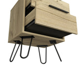 Nuvo Nightstand,Two Drawers, Hairpin Legs B128P148948