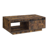 ZUN ACME Bellarosa COFFEE TABLE Rustic Oak Finish LV01442