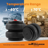 4x Air Suspension Spring Bags 2500lb For Heavy Duty 1/2"NPT 3/8"-16UNC 68811907