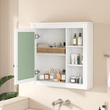 ZUN Bathroom Medicine Cabinet with Mirror, Wall Mounted Mirror Cabinet with Storage Organizer, Over the N710P209436K