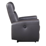 Brown Power Recliner with Square Armrest B062P184510