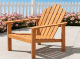 Solid Acacia Wood Adirondack Chair, 400 lbs Heavy Duty Sloped Seat Outdoor Patio Lawn Chair with 05096665