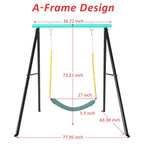 ZUN Porch Swing Frame, Heavy Duty A-Frame Swing Set, Swing Stand Frame for Yoga Hammock Saucer Baby 37138017