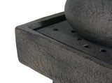 25.59"H Minimalist Concrete Column FountainLED-Lit Modern Outdoor Oasis, Sturdy Landscape Feature N765P324547G