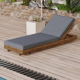 Outdoor Chaise Lounge Chair with 6-Position Adjustable Backrest,Acacia solid wood,TEAK COLOR N770P281696T