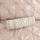 7 Piece Tufted Comforter Set Blush Full B03597145