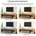 ZUN Modern Design TV Stands for TVs up to 80'', LED Light Entertainment Center, Media Console with 6 N710P179622E