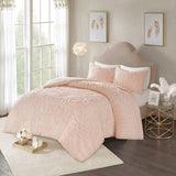 King/Cal King 3-Piece Tufted Cotton Chenille Medallion Duvet Cover Set B03597331
