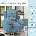 ZUN Massage Recliner,Power Lift for Elderly with Adjustable Massage and Heating Function,Recliner N719P187474C