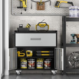 Metal garage cabinets, rolling tool cart boxes with wheels 24637439