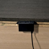 1x Nightstand Solid wood Warm Gray Sleek Modern Lines Chrome Trim Insert Contemporary Bedroom HS11CM7589N-ID-AHD