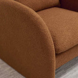 Modern Sherpa Upholstered Accent Chair, Comfortable Living Room Armchair, Lounge chair for Bedroom, W1765P169733