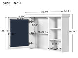 30'' x 28'' Bathroom Medicine Cabinet with Mirror, Wall Mounted Mirror Cabinet with Storage 98047741