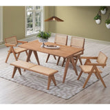 Beige and Natural Side Chair B062P209280