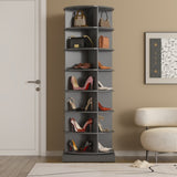 ZUN 360 gray rotating shoe cabinet with 7 layers can accommodate up to 28 Paris shoes W1320118932