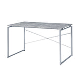 Faux Concrete Top Rectangular Writing Desk, Silver B016P311786