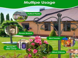 Shepherds Hook for Outdoor, 5-Prong Base Adjustable Height Garden Hook with Dual Sided Hooks, Sturdy 35830695