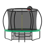 10FT Pumpkin Trampoline, Outdoor Trampoline with Basketball Hoop, Enclosure Net and Ladder W1163P148156