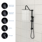 10 Inch Shower System with 5 Function Rain Hand Shower, 26.3" Slide Bar Shower Head Combo, Matte W1243134222