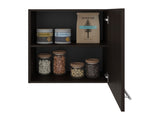 Sterling Wall Cabinet with 1 Door and 2 Shelves, Dark Walnut B097P474308