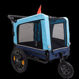 2-in-1 Bike Trailer & Push Cart for Pets - Detachable Bike Hitch & Push Handle Included W1364133910