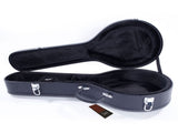 Hardshell A-Style Microgroove Pattern Leather Wood Mandolin Case Black 50934561