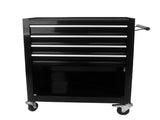 4 DRAWERS MULTIFUNCTIONAL TOOL CART WITH WHEELS-BLACK W110280935