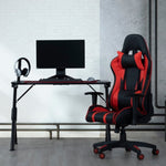 ZUN Modern Ergonomic Office Gaming Chair w/ Adjustable Height, 360-Degree Swivel, Faux Leather Computer B011P206730