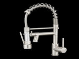 Commercial LED Kitchen Faucet with Pull Down Sprayer, Single Handle Single Lever Kitchen Sink Faucet W1932P172268