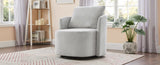 360&deg Swivel Chair, 29.9" Accent Barrel Armchair, Upholstered Swivel Sofa Chair with Curved Design N719P272681E