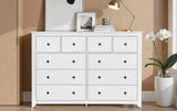 Modern White 10-Drawer Dresser for Bedroom - Ample Storage Wide Chest of Drawers, Sturdy & Safe W1785P298992