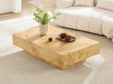 43.31 Inch Burl Wood Veneer Coffee,Rectangle Mid-Century Modern for Living Room,Coffee W2582P431210
