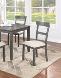 ZUN Classic Stylish Gray Natural Finish 5pc Dining Set Kitchen Dinette Wooden Top Table and Chairs B011P149000