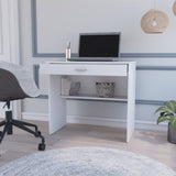 ZUN Kaylor Storage Desk, Modern Design with Drawer and Shelf B128P176188