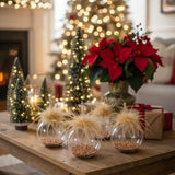 4PCS Set 4.7" Christmas Glass Ball Ornaments Wall Hanging Decorations for Holiday Tree Party FBA 09891991