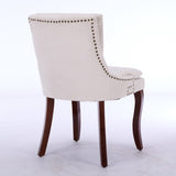 Modern Dining Set of 2,Double-layer Cushioned Chenille fabric Upholstered Accent Side Leisure W1143P207917
