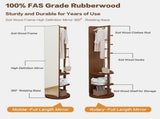 Full-length mirror solid wood rubber wood glass, 65.7*17.7in Large mirror 35197310