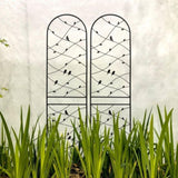 2 Pack Metal Garden Trellis 86.7" x 19.7" Rustproof Trellis for Climbing Plants Outdoor Flower W1586P268066
