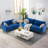 56.3" Velvet Round Arm Apartment Loveseat 75528308
