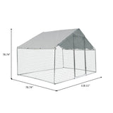 ZUN XPT033 Outdoor chicken coop metal big space 10*6*6FT W1711P155356