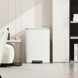 13 Gallon 50L Kitchen Foot Pedal Operated Soft Close Trash Can - Stainless Steel Ellipse Bustbin W1550128067