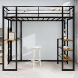 Iron frame bed bed and table, children's and youth home bed L-shaped desk, iron frame bed W1935P330795