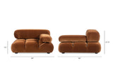 Marcel 36" Bubble Modular Modern Lounge Arm Chair, Olive Green Performance Velvet B2719P280168