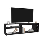 ZUN Suxta 63" Wide Tv Stand with Three Open Shelves and Three Bottle Cubbies, Cable Management, Bar Tv B200P286984